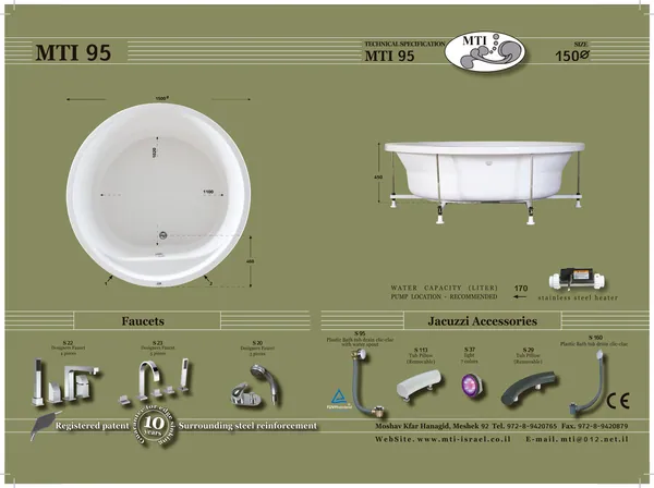 Jacuzzi dimensions 95