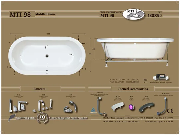 Jacuzzi dimensions 98