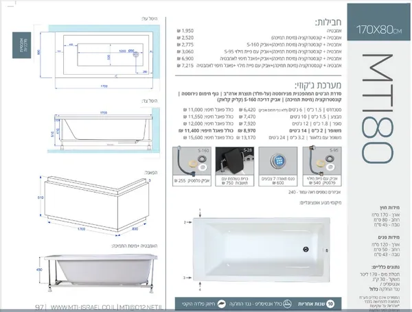 Jacuzzi dimensions 80