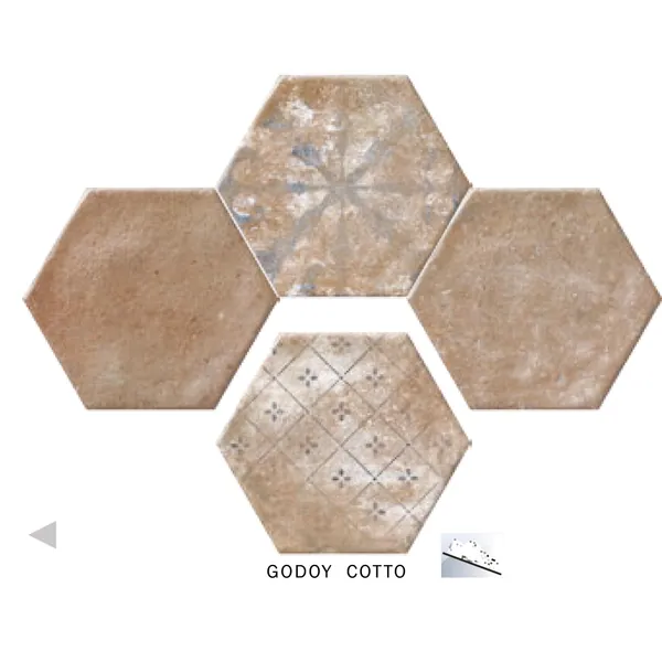 Spanish porcelain hexagon 20×24 D488