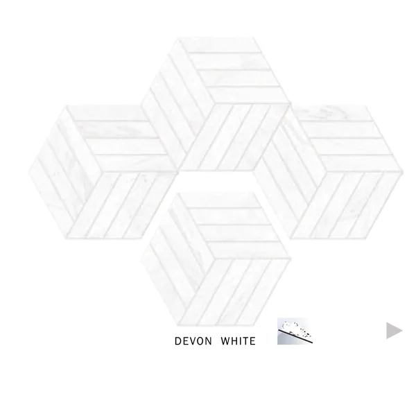 Spanish porcelain hexagon 20×24 D496
