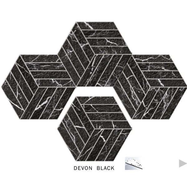 Spanish porcelain hexagon 20×24 D492