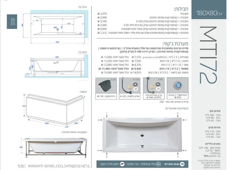 72 Jacuzzi dimensions, Product