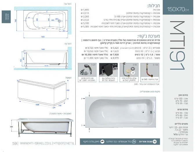 91 Jacuzzi dimensions, Product