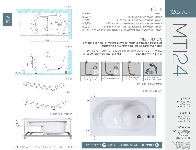 24 Jacuzzi dimensions, Product